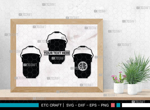 Paint Bucket Monogram, Paint Bucket Silhouette, Painter Svg, Painting Svg, Construction Svg, Paint Can Svg, SB00081 SVG ETC Craft 