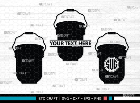 Paint Bucket Monogram, Paint Bucket Silhouette, Painter Svg, Painting Svg, Construction Svg, Paint Can Svg, SB00081 SVG ETC Craft 