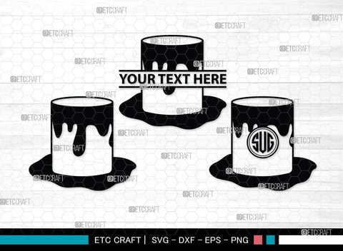 Paint Bucket Monogram, Paint Bucket Silhouette, Painter Svg, Painting Svg, Construction Svg, Paint Can Svg, SB00081 SVG ETC Craft 