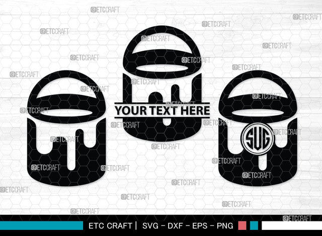 Paint Bucket Monogram, Paint Bucket Silhouette, Painter Svg, Painting Svg, Construction Svg, Paint Can Svg, SB00081 SVG ETC Craft 