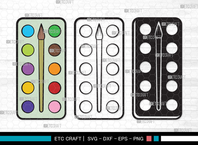 Paint Palette Clipart SVG, Paint Svg, Palette Svg, Paintbrush Svg, Brush Paint Svg, Drawing Svg, Painting Svg, Paint Palette Clipart SVG ETC Craft 