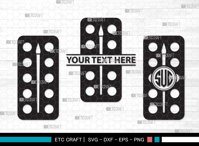 Paint Palette Monogram SVG, Paint Svg, Palette Svg, Paintbrush Svg, Brush Paint Svg, Drawing Svg, Painting Svg, Paint Palette Monogram SVG ETC Craft 