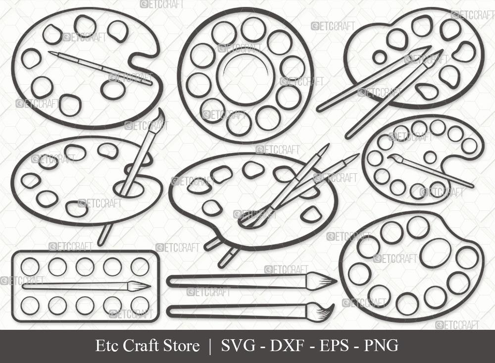 Painting set Royalty Free Stock SVG Vector and Clip Art