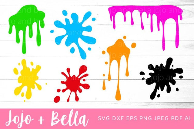 Paint splatter svg, Paint splats svg, Slime SVG, Clipart, Splatter svg file, Ink splatter svg, Paint streak svg, blob, Paint svg cut file SVG Jojo&Bella 