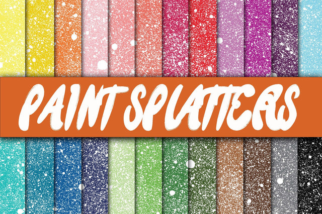 Paint Splatters Digital Paper Textures Sublimation Old Market 