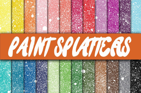 Paint Splatters Digital Paper Textures Sublimation Old Market 