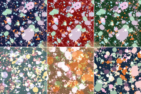 Paint Splatters Digital Papers Backgrounds Digital Pattern SineDigitalDesign 