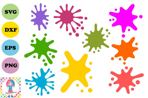 Paint splatters SVG Digital Gems 