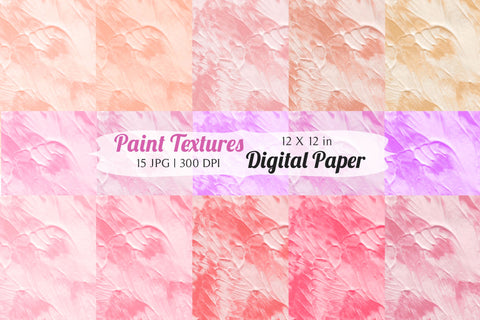 Paint Textures Digital Paper Collection Digital Pattern TheCrafterDepot 