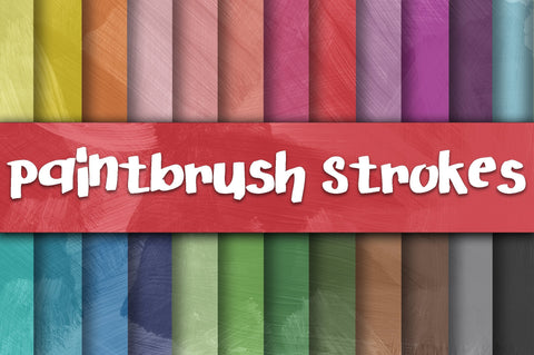Paintbrush Strokes Digital Paper Textures Sublimation Old Market 