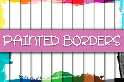 Painted Borders Digital Paper Sublimation Old Market 