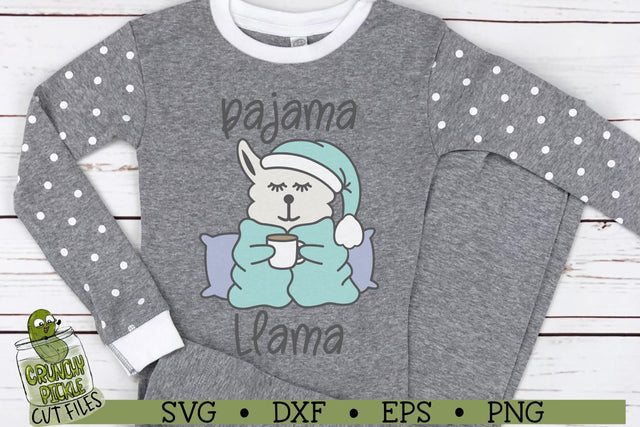 Pajama Llama Layered SVG Cut File SVG Crunchy Pickle 