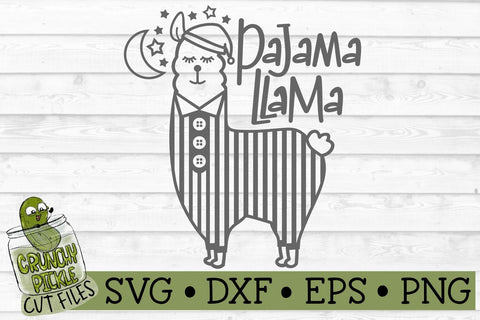 Pajama Llama V1 SVG Cut File SVG Crunchy Pickle 