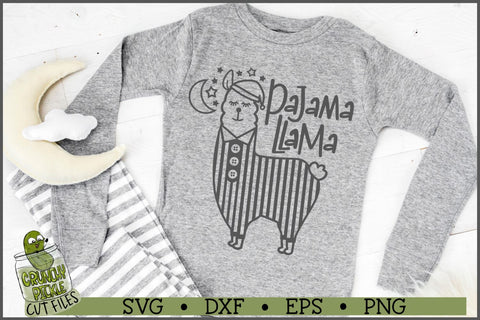 Pajama Llama V1 SVG Cut File SVG Crunchy Pickle 