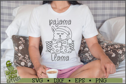 Pajama Llama V2 SVG Cut File SVG Crunchy Pickle 