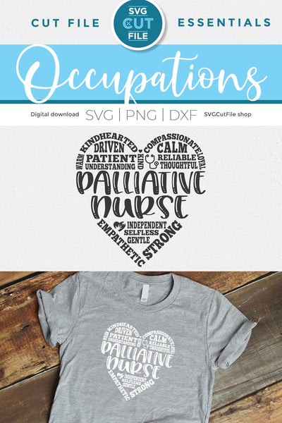 Palliative Nurse svg-hospice care and end of life SVG SVG Cut File 