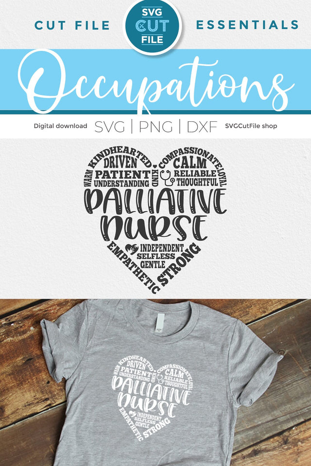 Palliative Nurse svg-hospice care and end of life SVG SVG Cut File 