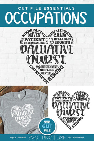 Palliative Nurse svg-hospice care and end of life SVG SVG Cut File 