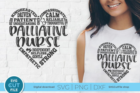 Palliative Nurse svg-hospice care and end of life SVG SVG Cut File 
