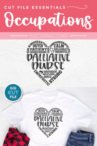 Palliative Nurse svg-hospice care and end of life SVG SVG Cut File 