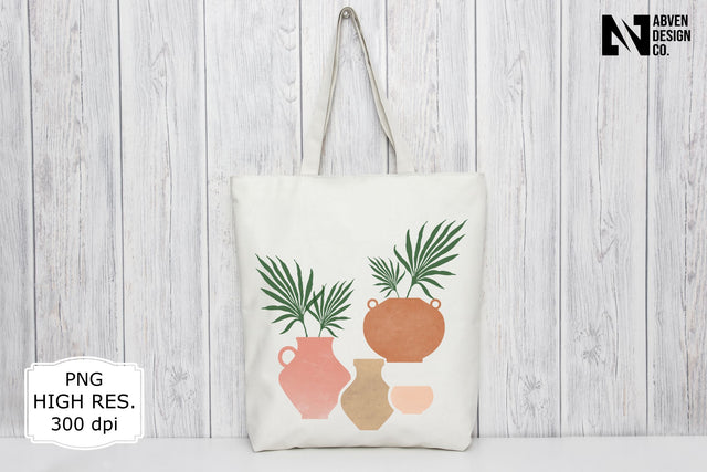 Palm and Pots PNG Sublimation Sublimation Abven Graphics 