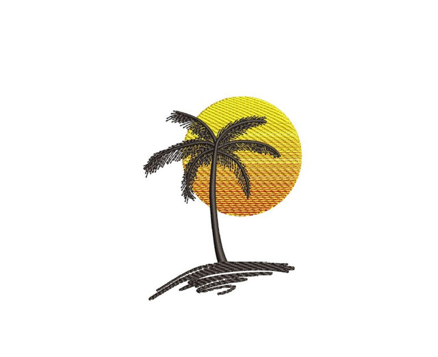 Palm embroidery design, Beach machine embroidery design, Tree embroidery, 3 sizes Embroidery/Applique DESIGNS Nino Nadaraia 