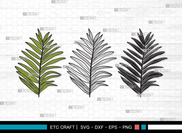 Palm Leaves SVG | Palm Leaf Svg | Tropical Leaves SVG | Monstera Leaf Svg | Plants Svg | Palm Leaves Clipart SVG ETC Craft 