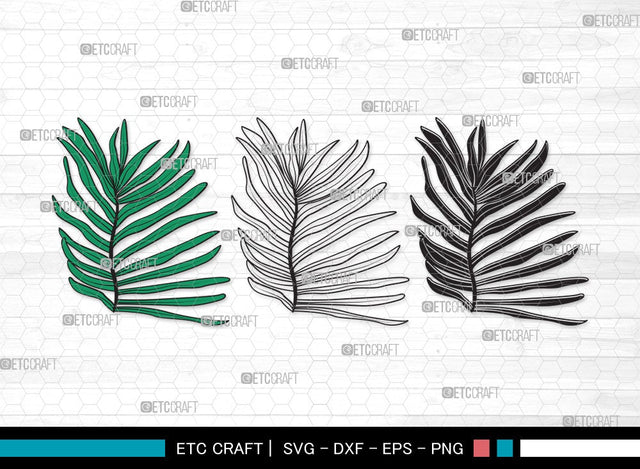 Palm Leaves SVG | Palm Leaf Svg | Tropical Leaves SVG | Monstera Leaf Svg | Plants Svg | Palm Leaves Clipart SVG ETC Craft 