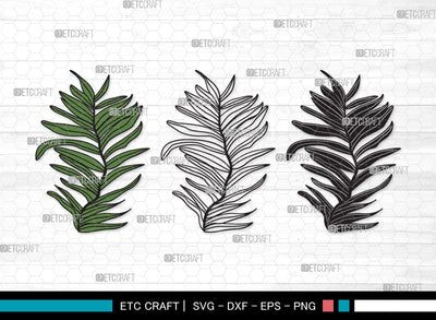 Palm Leaves SVG | Palm Leaf Svg | Tropical Leaves SVG | Monstera Leaf Svg | Plants Svg | Palm Leaves Clipart SVG ETC Craft 