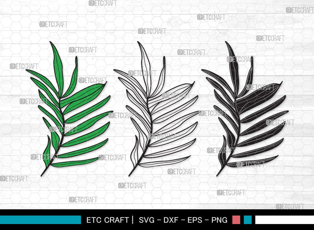 Palm Leaves SVG | Palm Leaf Svg | Tropical Leaves SVG | Monstera Leaf Svg | Plants Svg | Palm Leaves Clipart SVG ETC Craft 