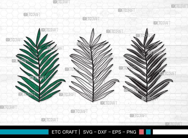 Palm Leaves SVG | Palm Leaf Svg | Tropical Leaves SVG | Monstera Leaf Svg | Plants Svg | Palm Leaves Clipart SVG ETC Craft 
