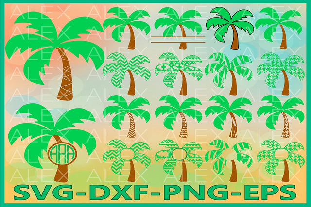 Palm Monogram SVG SVG AlexSVGStudio 