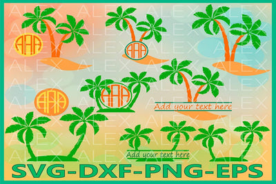 Palm Monogram SVG SVG AlexSVGStudio 