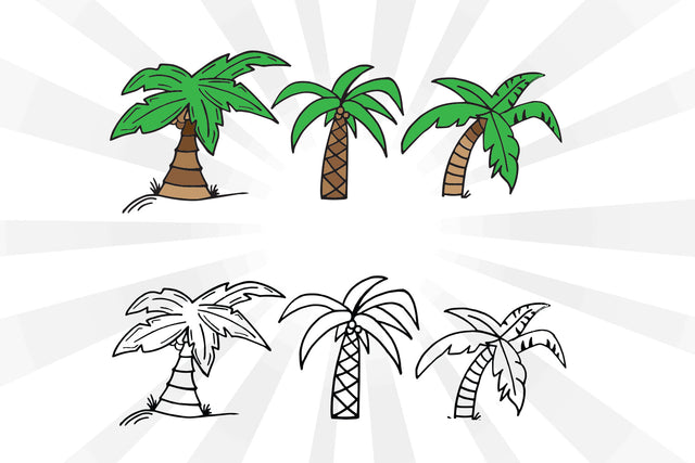 Palm tree Beach Pack SVG Johan Ru designs 