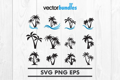 Palm tree clip art svg SVG vectorbundles 