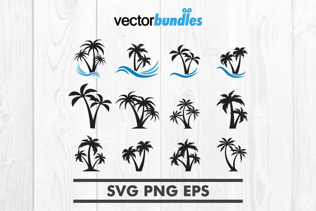 Palm tree clip art svg SVG vectorbundles 
