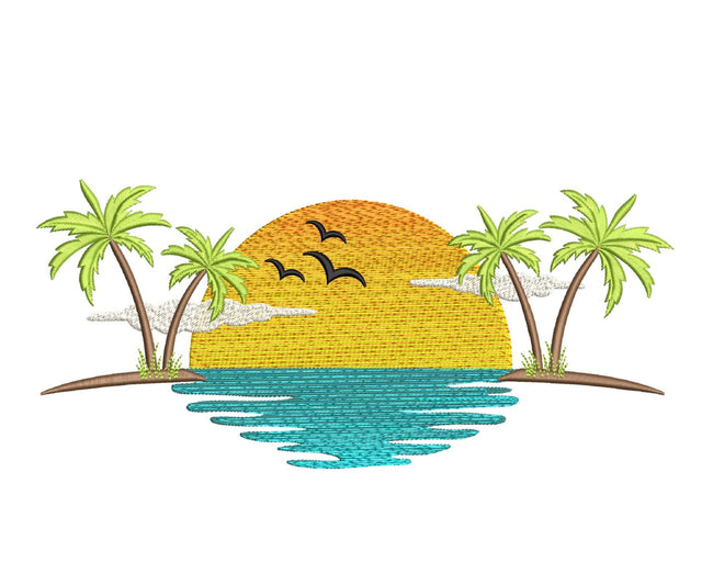 Palm Tree Embroidery Design Embroidery/Applique DESIGNS Nino Nadaraia 
