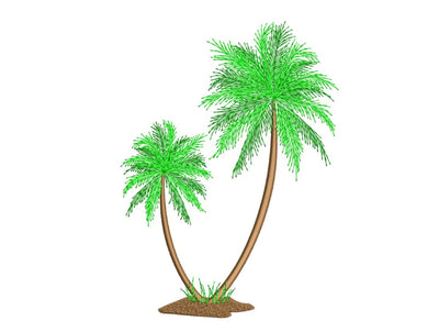 Palm Tree Embroidery Design, Summer Beach Embroidery Design, 5 sizes, Instant Download Embroidery/Applique DESIGNS Nino Nadaraia 