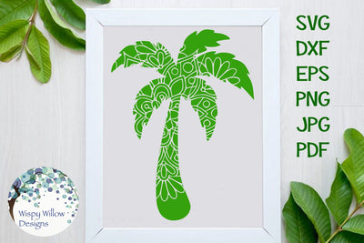 Palm Tree Floral Mandala SVG Wispy Willow Designs 