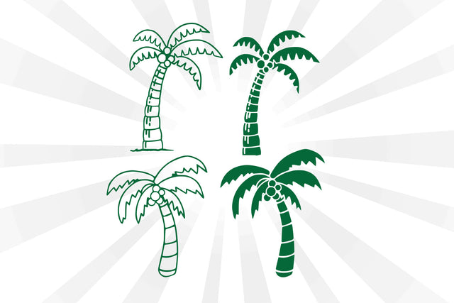 Palm tree Outline pack SVG Johan Ru designs 