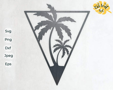 Palm tree svg, dxf files for plasma, cnc files for wood, summer svg, beach svg, tree svg, palm tree clipart, vacation svg, tropical svg SVG CutLeafSvg 