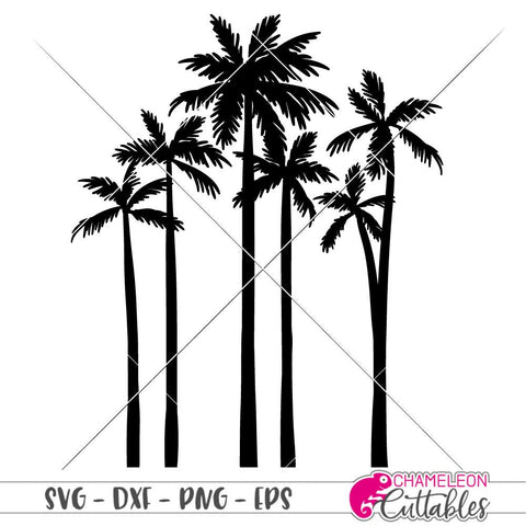 Palm Trees - Beach - Summer - Vacation - Palm Tree - SVG SVG Chameleon Cuttables 