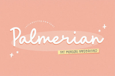 Palmeria - Fat Monoline Handbrushed Font Balpirick 