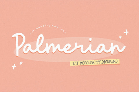 Palmeria - Fat Monoline Handbrushed Font Balpirick 