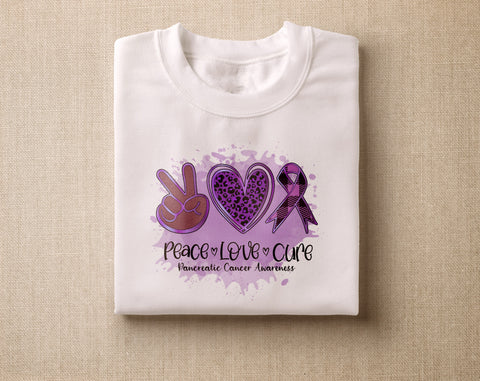Pancreatic Cancer Awareness Sublimation Designs Bundle, 20 Designs, Pancreatic Cancer Warrior PNG Files, Warriors Wear Purple PNG Sublimation HappyDesignStudio 