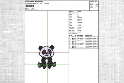 Panda Embroidery Designs Embroidery/Applique DESIGNS SvgOcean 