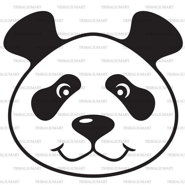Panda head SVG TribaliumArtSF 