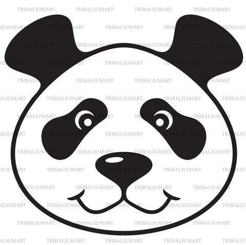 Panda head SVG TribaliumArtSF 