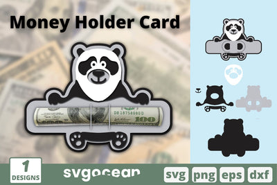 Panda Money Holder Card SVG SVG SvgOcean 