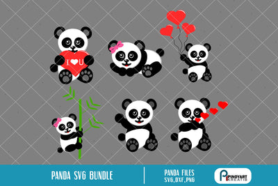 Panda Svg Bundle SVG Pinoyart Kreatib